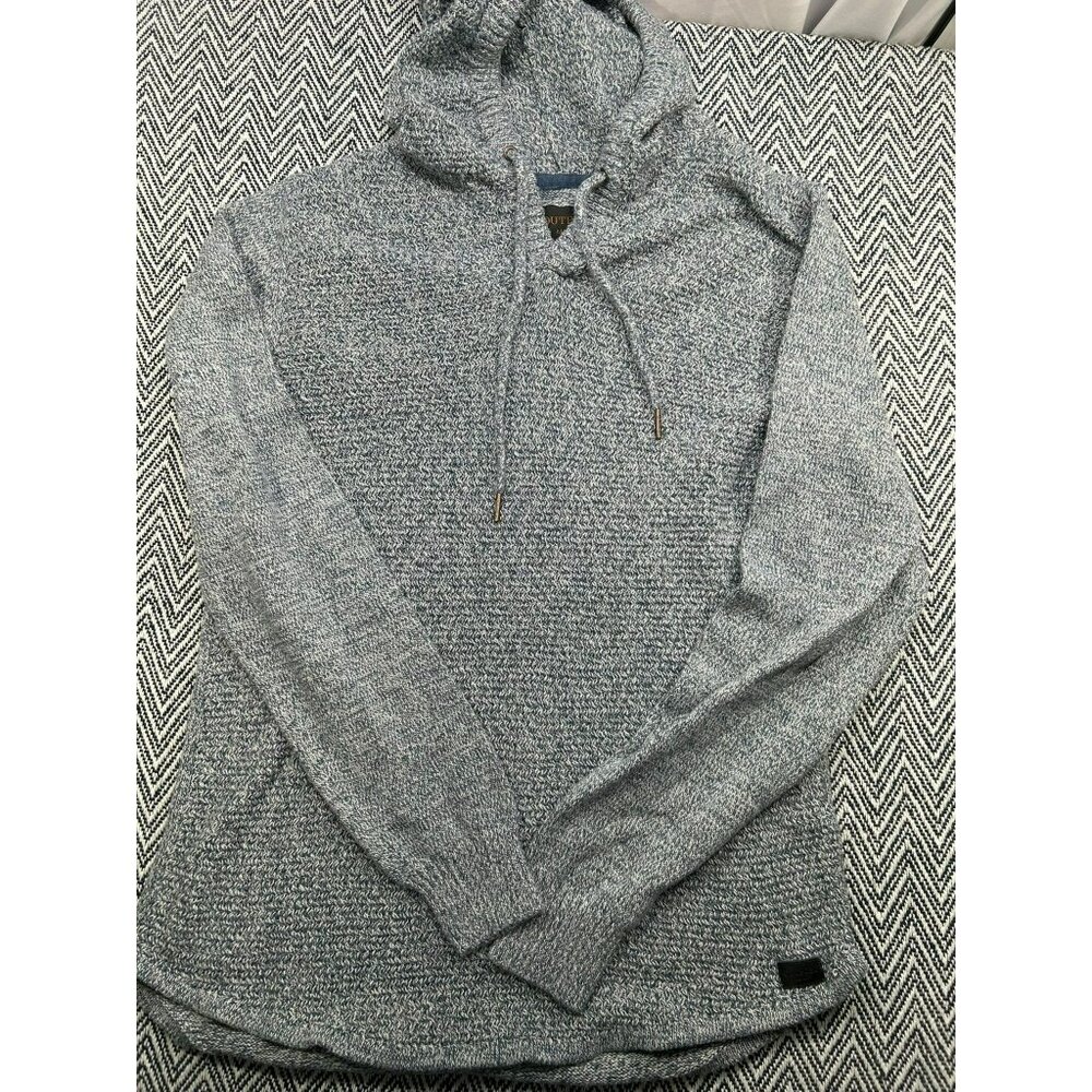 Outpost Makers Marled Gray Hooded Pullover Sweater With Toggle Closure Large